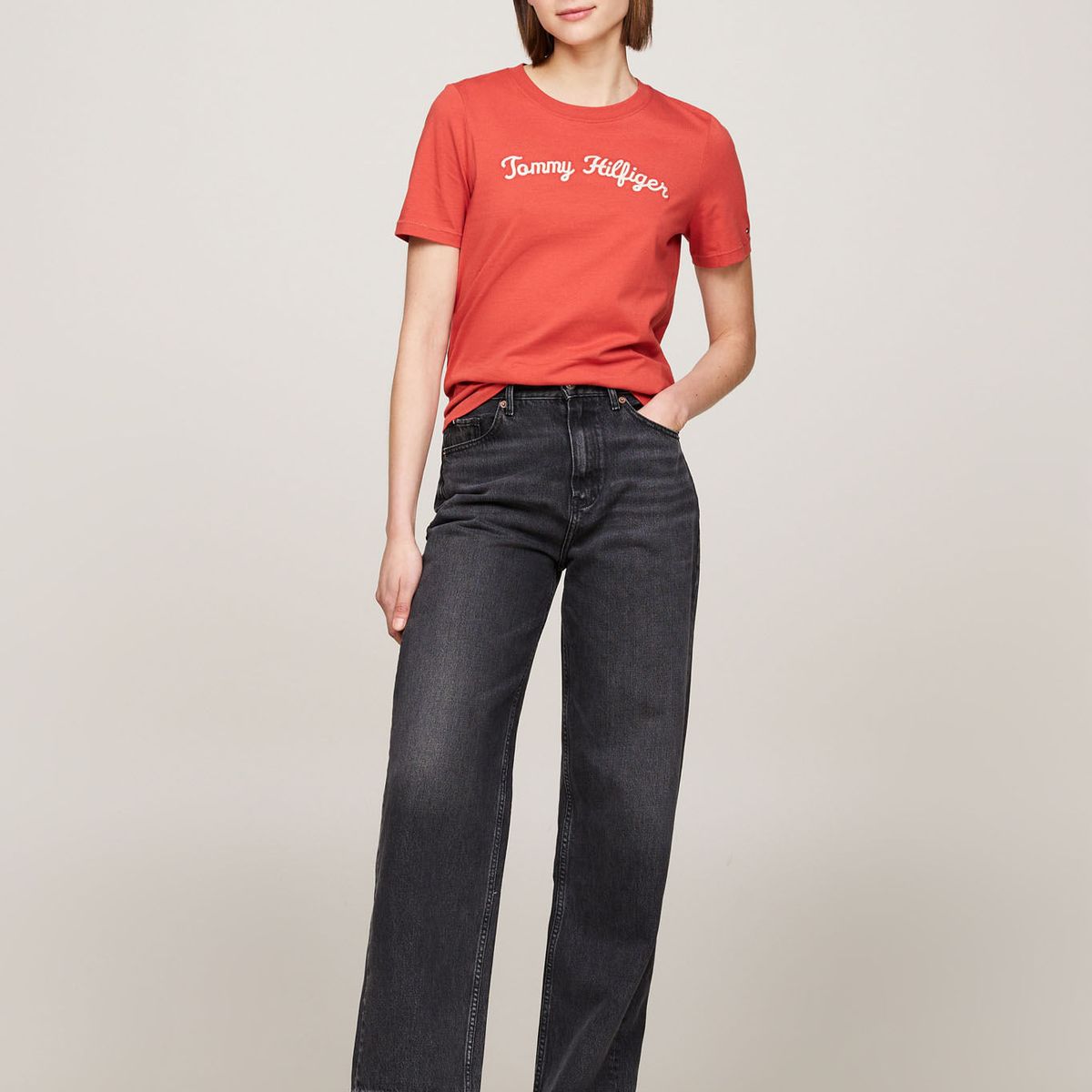 TOMMY HILFIGER - CAMISETA M/C REG SCRIPT C-NK SS TH