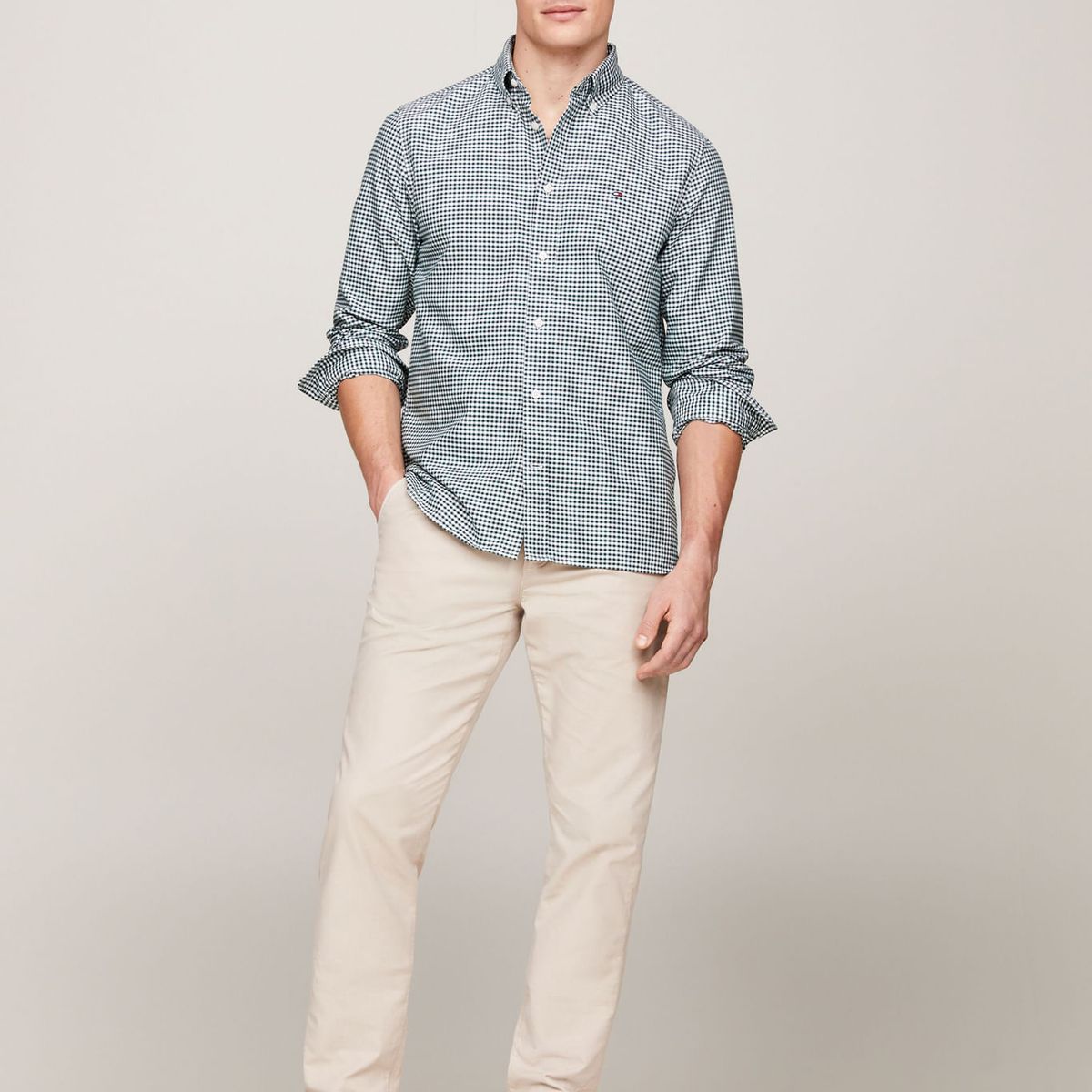 TOMMY HILFIGER - CAMISA HERITAGE OXFORD GINGHAM RF SHI