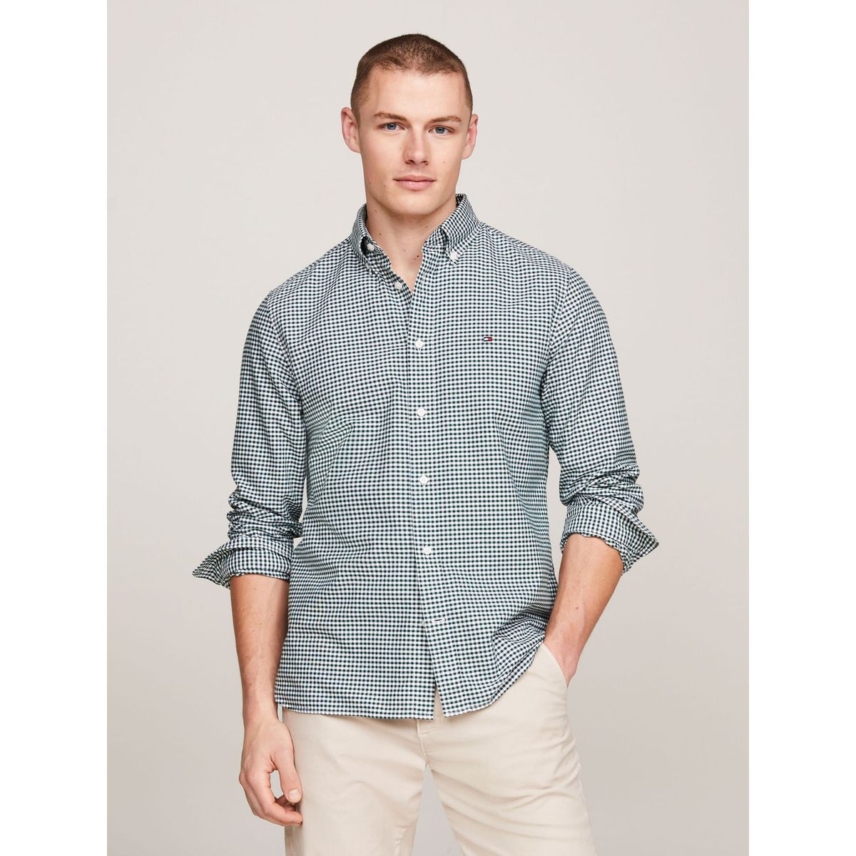 TOMMY HILFIGER - CAMISA HERITAGE OXFORD GINGHAM RF SHI