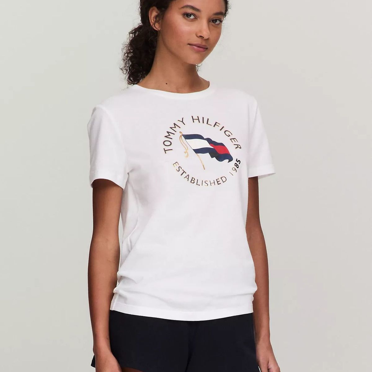 TOMMY HILFIGER - CAMISETA W DOUBLE FLAG TEE