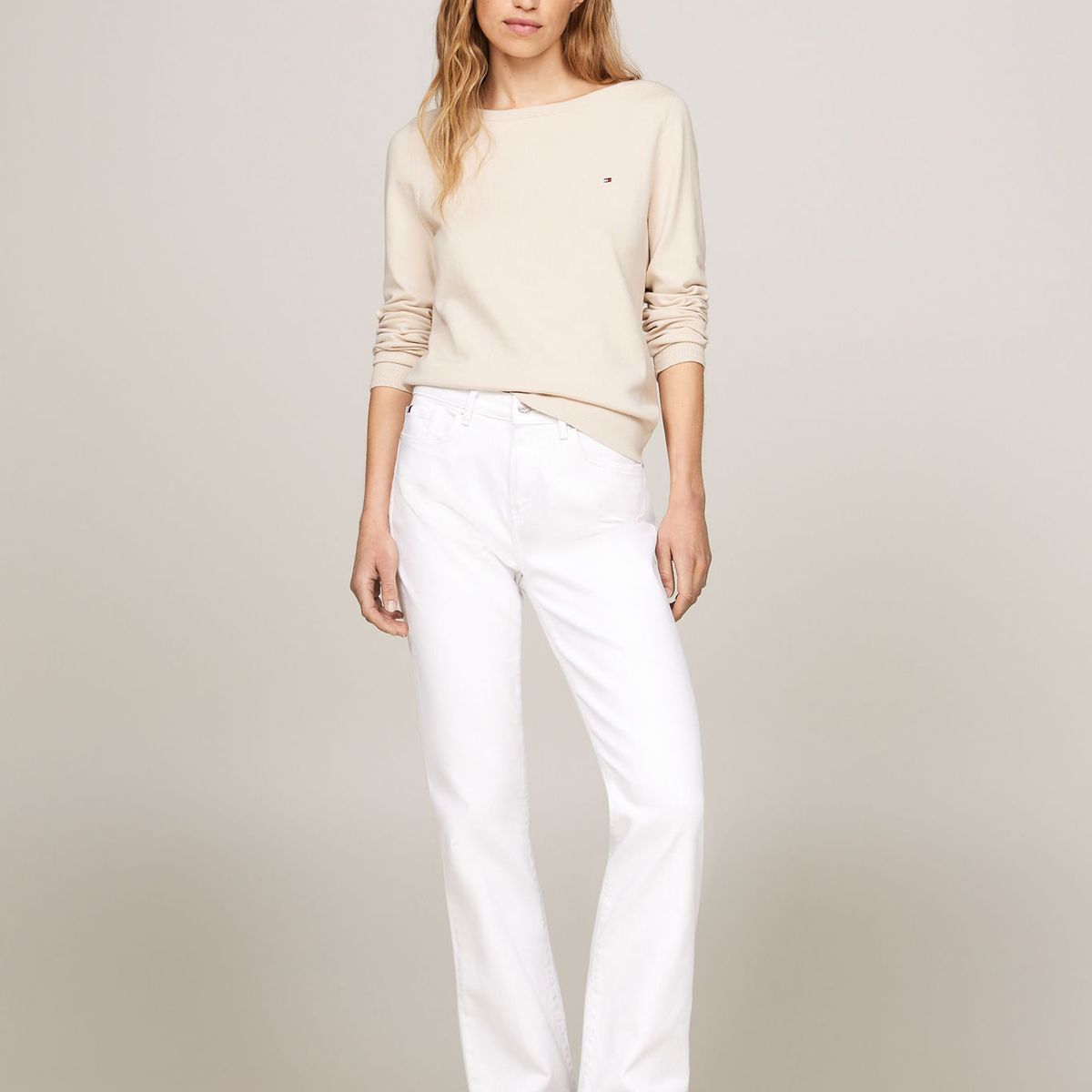 TOMMY HILFIGER - SWEATER CO JERSEY STITCH BOAT-NK SWEAT