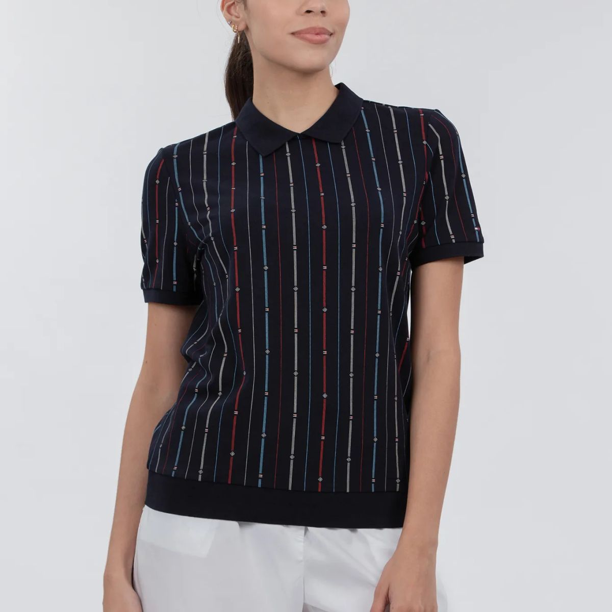 TOMMY HILFIGER - POLO REG FLAG STRIPE C-NK POLO SS TH