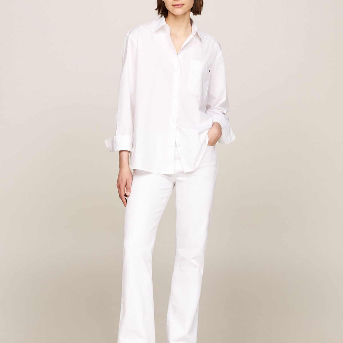 TOMMY HILFIGER - BLUSA SOLID COTTON EASY FIT SHIRT TH