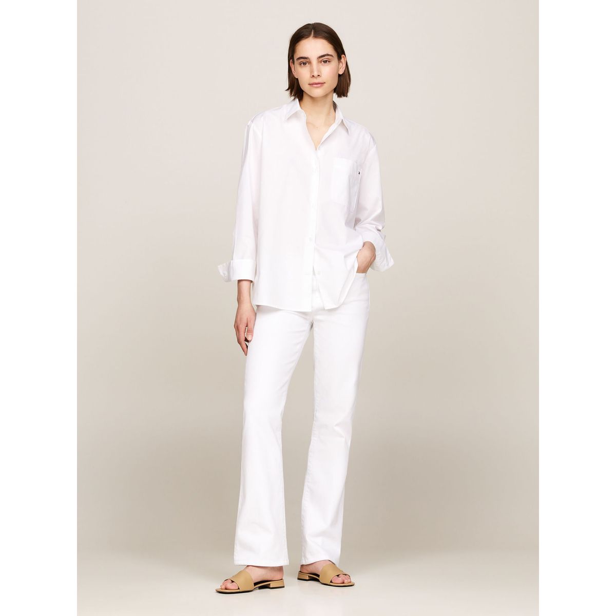 TOMMY HILFIGER - BLUSA SOLID COTTON EASY FIT SHIRT TH