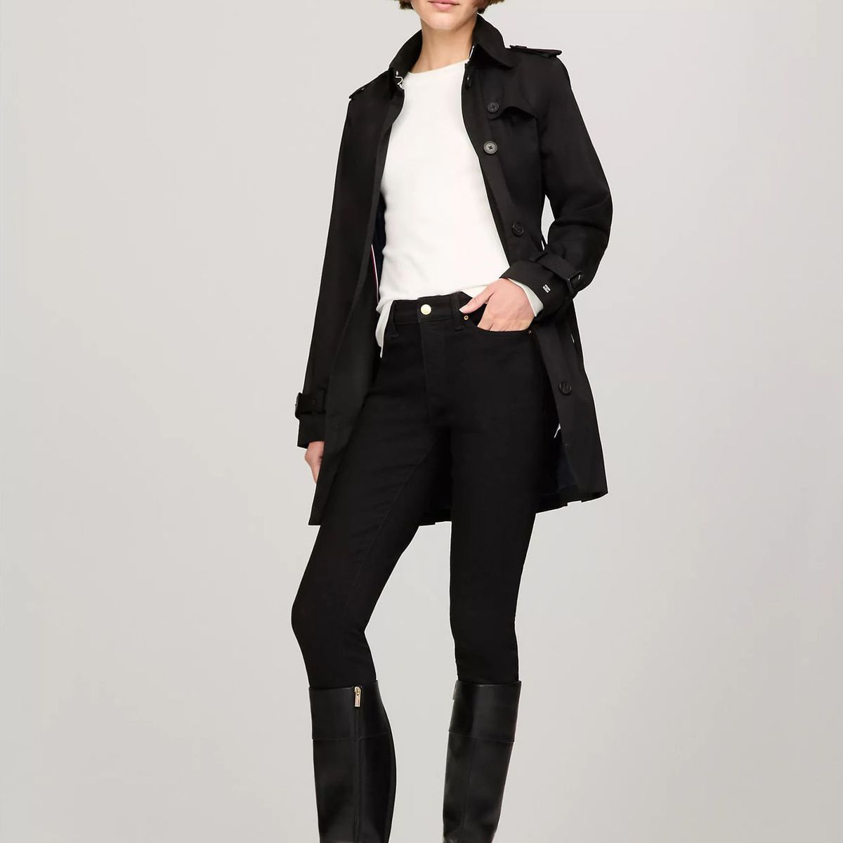 TOMMY HILFIGER - CAMISETA W SLIM NEW C- NK LS FAVE TEE