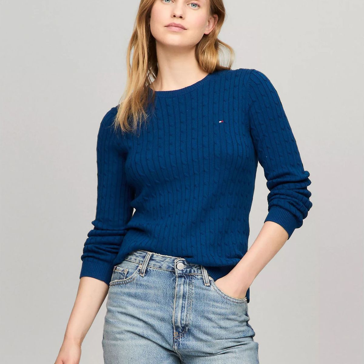 TOMMY HILFIGER - SWEATER W JENNY CABLE LS TH
