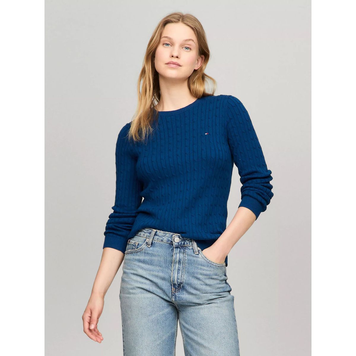 TOMMY HILFIGER - SWEATER W JENNY CABLE LS TH