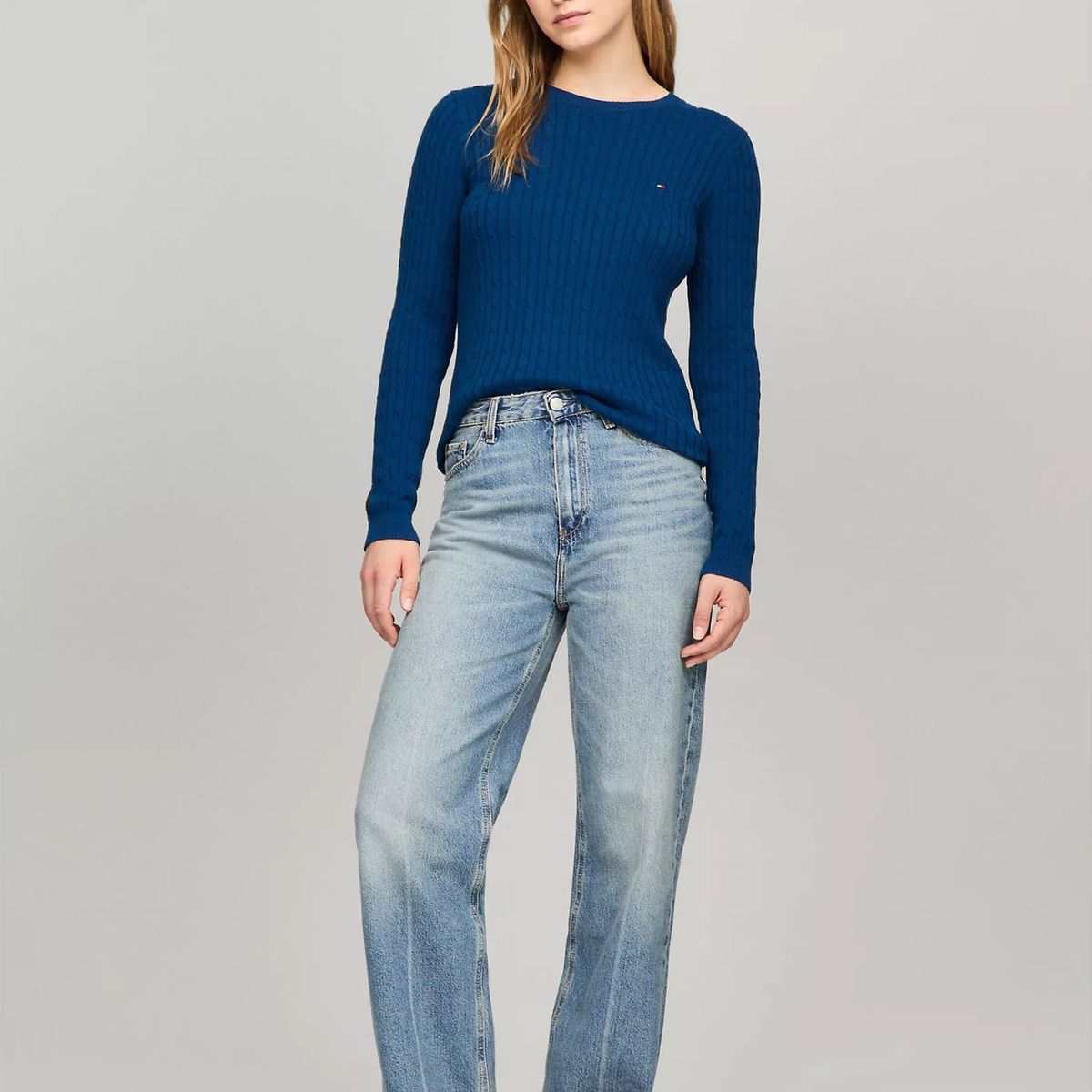 TOMMY HILFIGER - SWEATER W JENNY CABLE LS TH