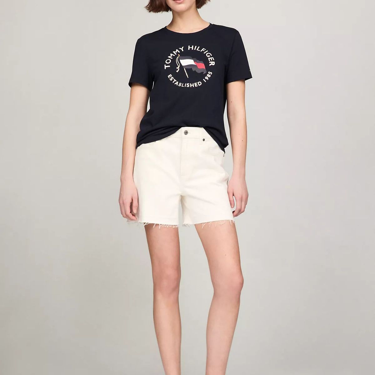 TOMMY HILFIGER - CAMISETA W DOUBLE FLAG TEE TH