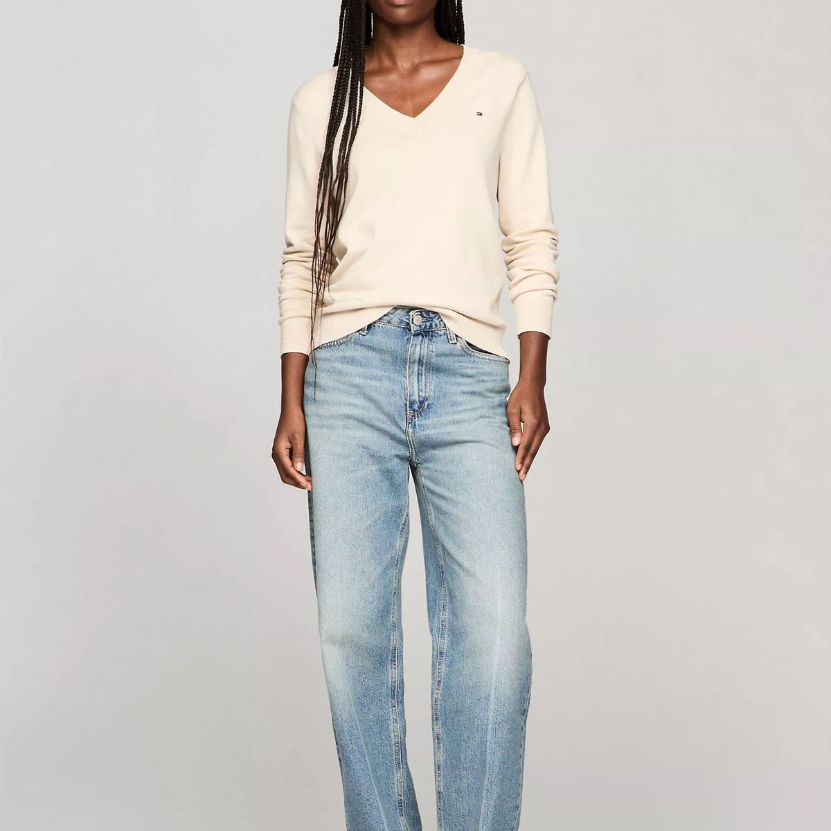 TOMMY HILFIGER - SWEATER V-NK SOLID