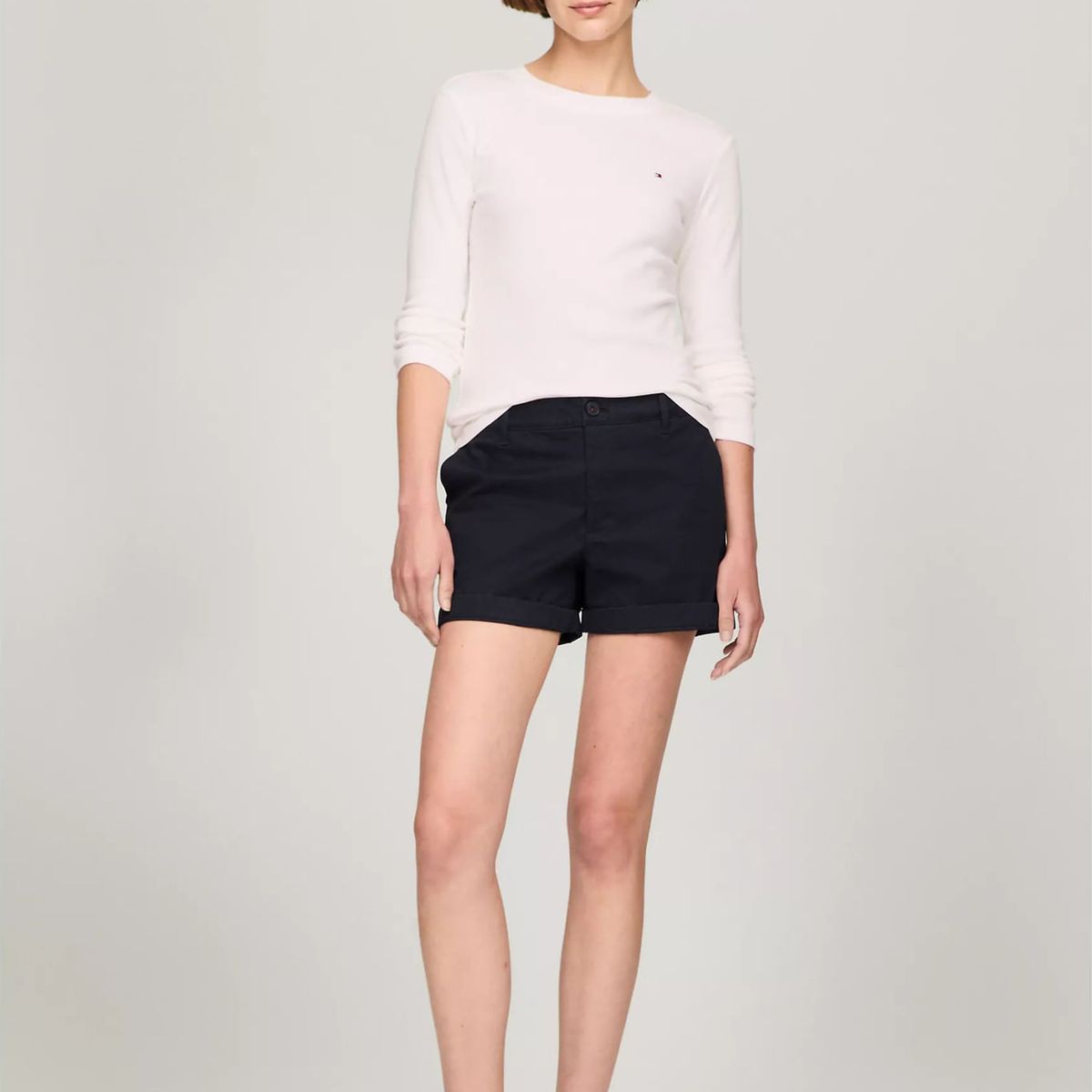 TOMMY HILFIGER - CAMISETA W SLIM NEW C- NK LS FAVE TEE