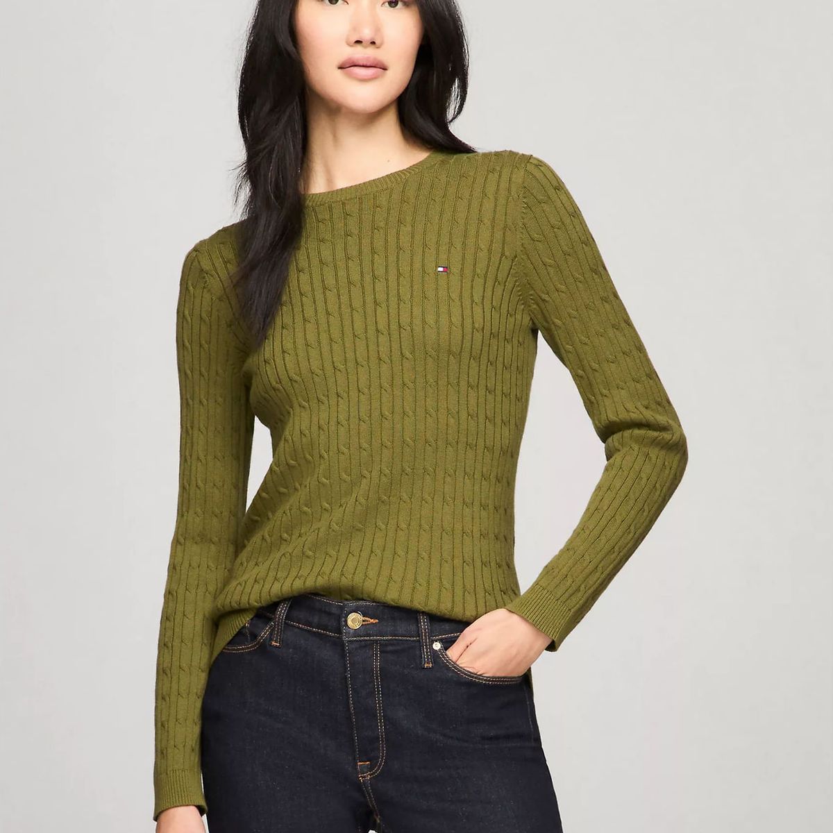 TOMMY HILFIGER - SWEATER W JENNY CABLE LS