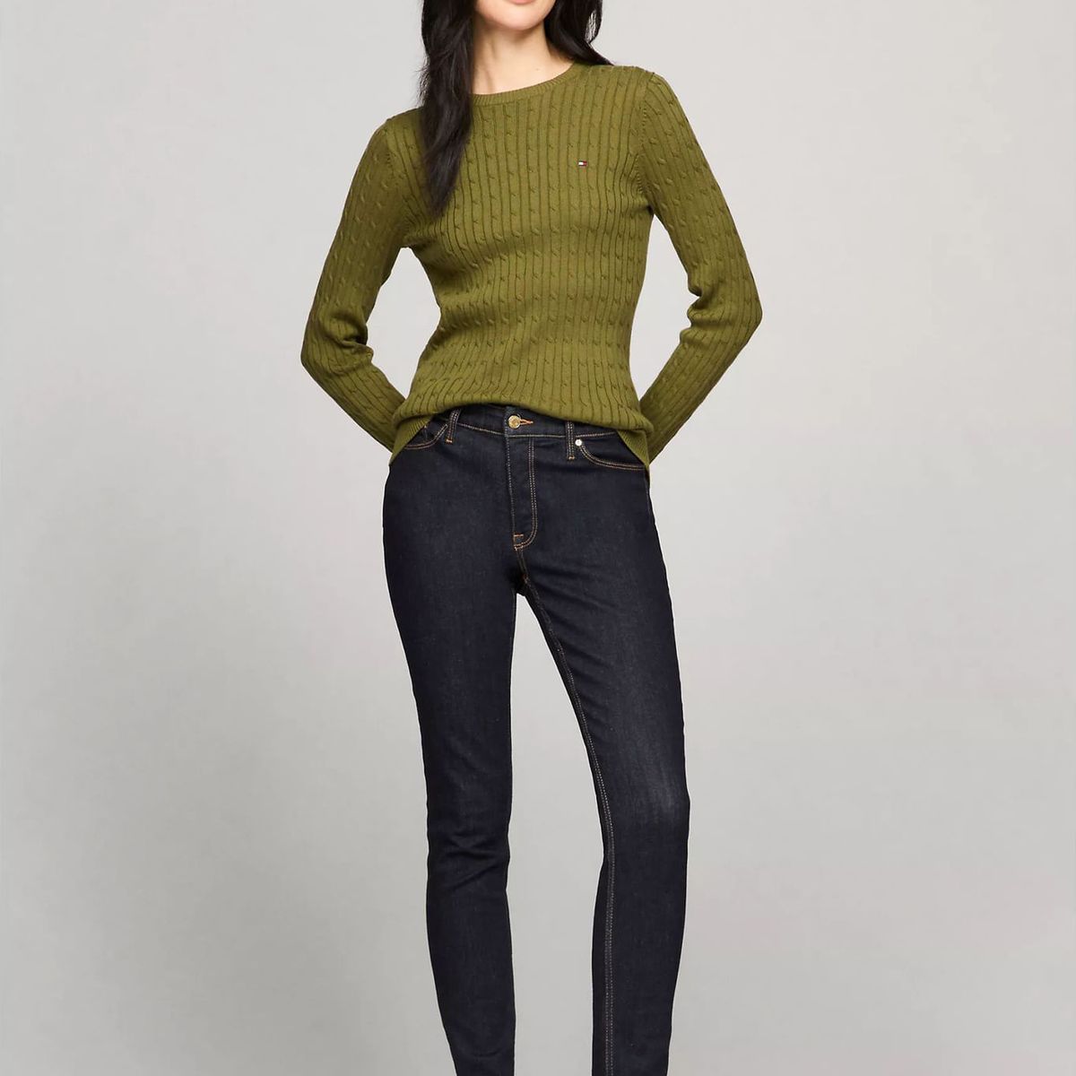 TOMMY HILFIGER - SWEATER W JENNY CABLE LS