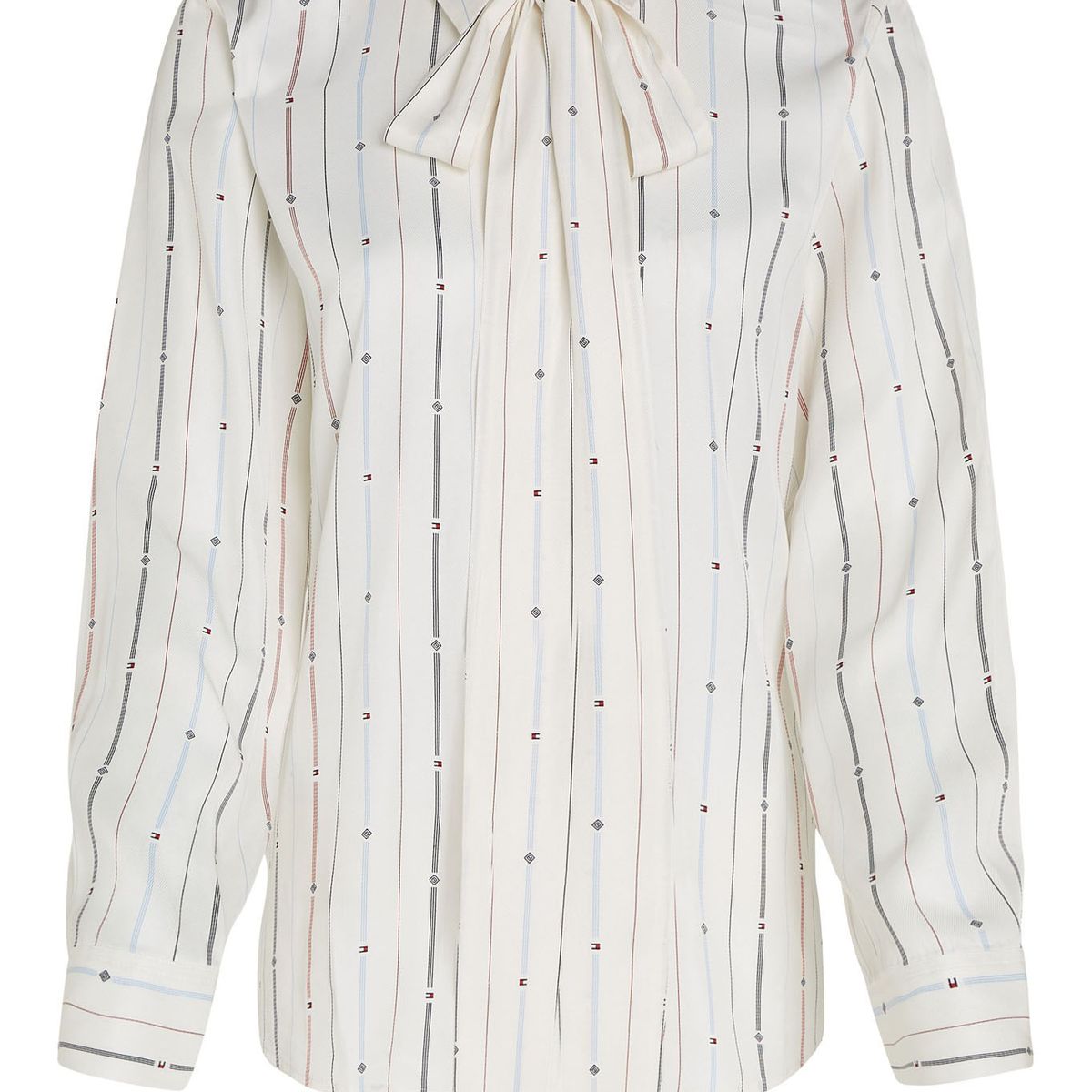 TOMMY HILFIGER - BLUSA FOULARD STP TIE NECK REG SHIRT TH