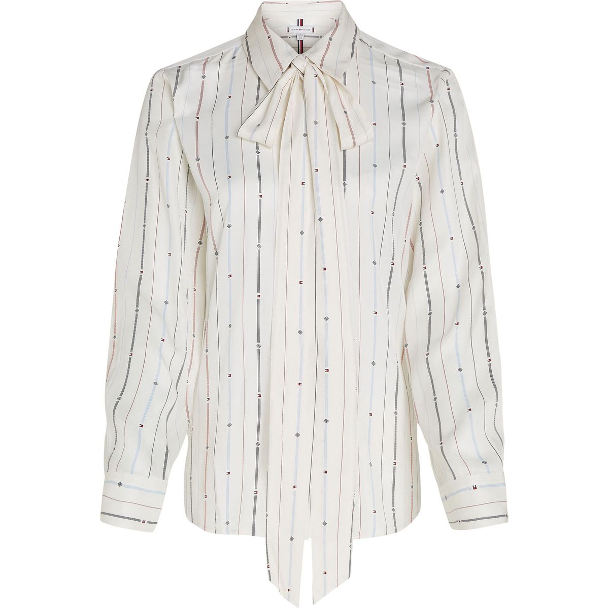 TOMMY HILFIGER - BLUSA FOULARD STP TIE NECK REG SHIRT TH