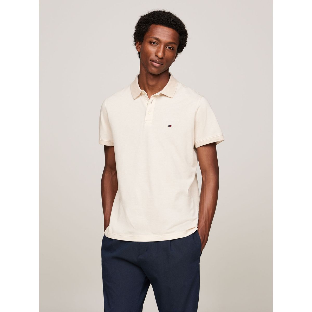 TOMMY HILFIGER - POLO M/C WCC TWO TONE ATHLETIC REG POLO