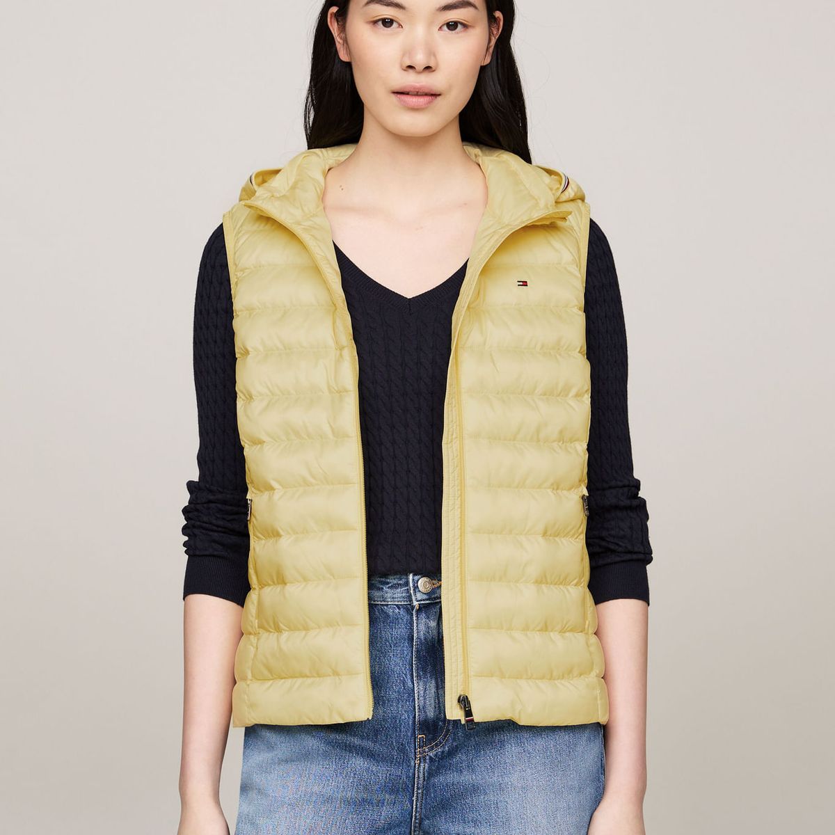 TOMMY HILFIGER - CHALECO LW PADDED GLOBAL STRIPE VEST