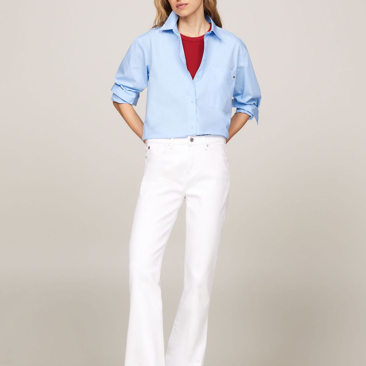 TOMMY HILFIGER - BLUSA ESS POPLIN EASY FIT SHIRT TH