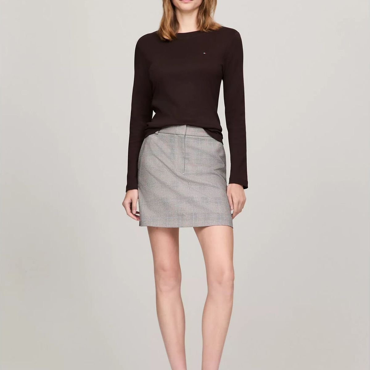 TOMMY HILFIGER - CAMISETA W SLIM NEW C- NK LS FAVE TEE