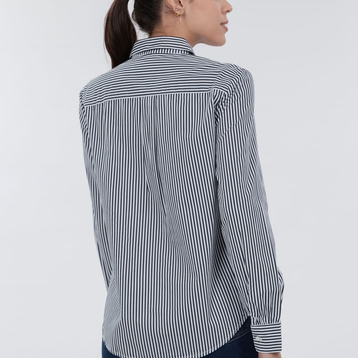 TOMMY HILFIGER - BLUSA LIC W STRIPE STRETCH POPLIN RE TH