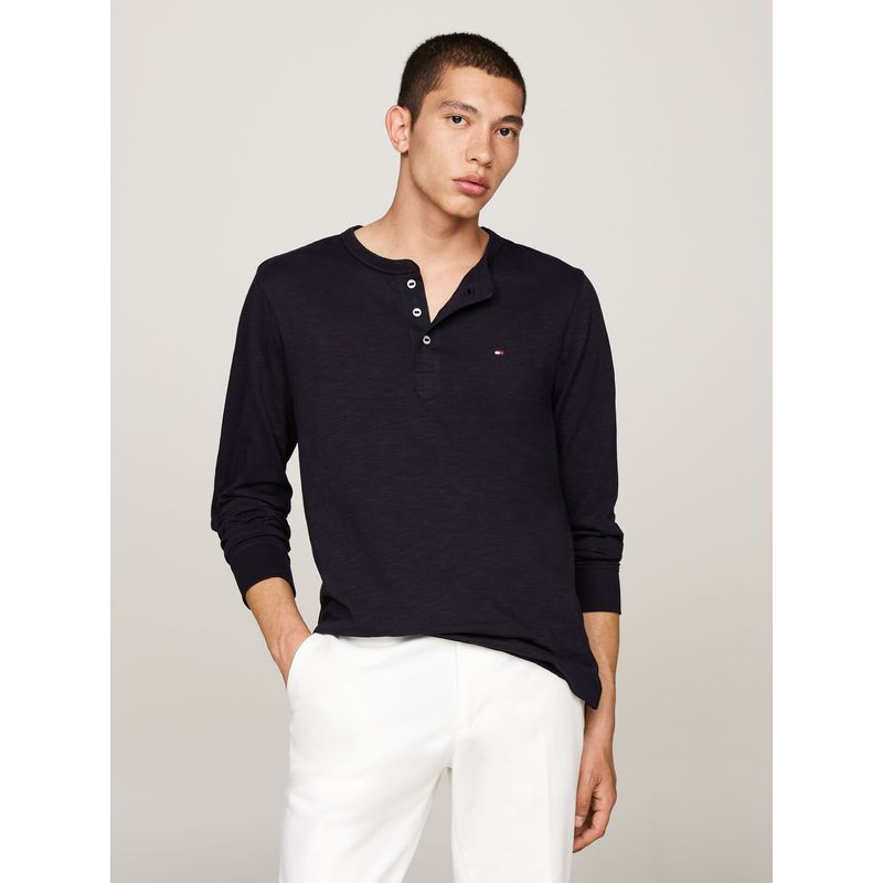 TOMMY HILFIGER - CAMISETA M/L SLUB HENLEY LS TEE TH