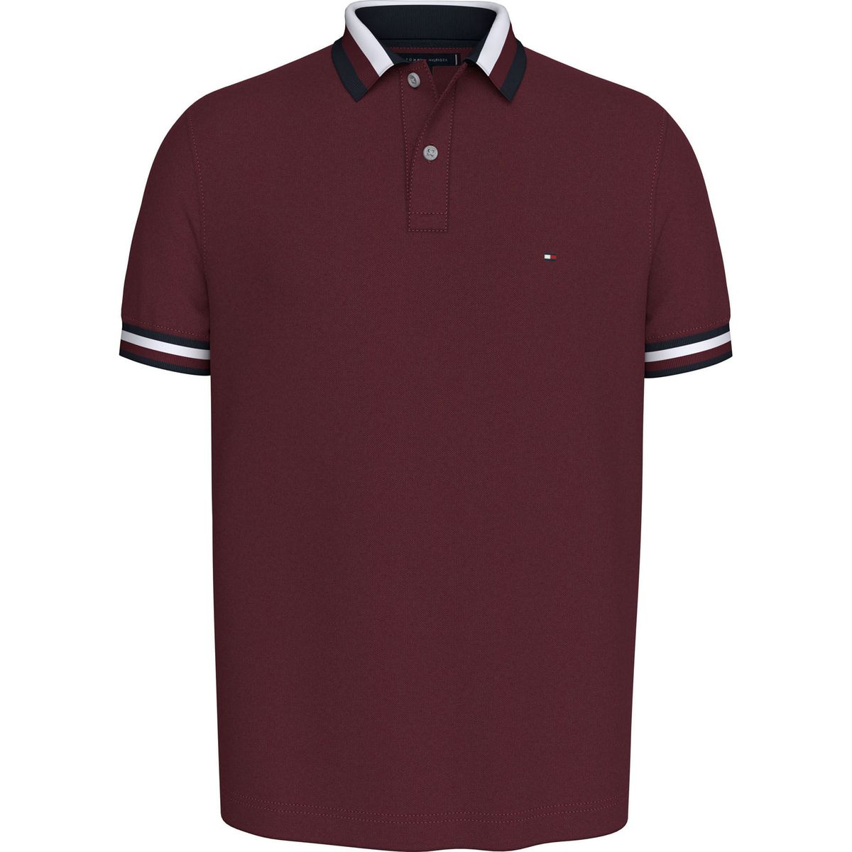 TOMMY HILFIGER - POLO M/C TWO TONE SHADO COLLAR REG POLO TH