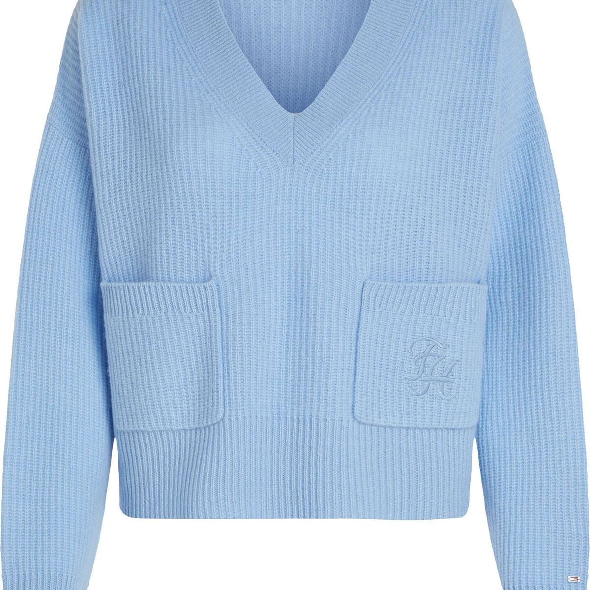 TOMMY HILFIGER - SWEATER TH SCRIPT SOFT WOOL V-NK SWT