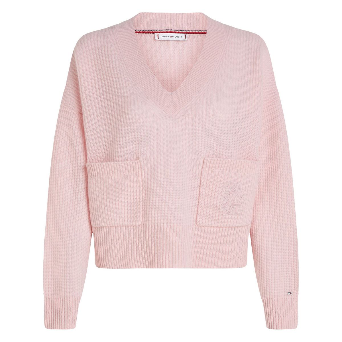 TOMMY HILFIGER - SWEATER TH SCRIPT SOFT WOOL V-NK SWT TH