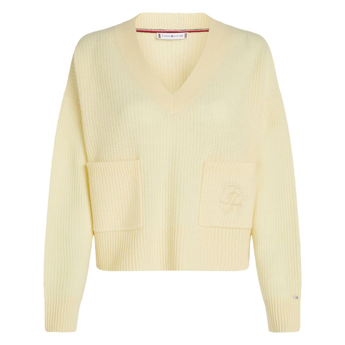 TOMMY HILFIGER - SWEATER TH SCRIPT SOFT WOOL V-NK SWT