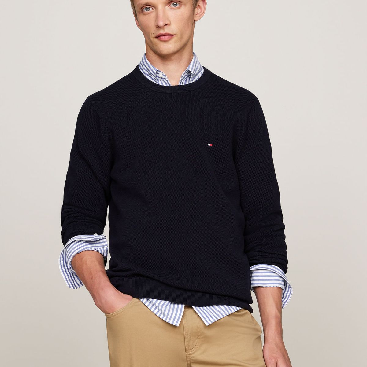 TOMMY HILFIGER - SWEATER ESSENTIAL STRUCTURE CREW NECK