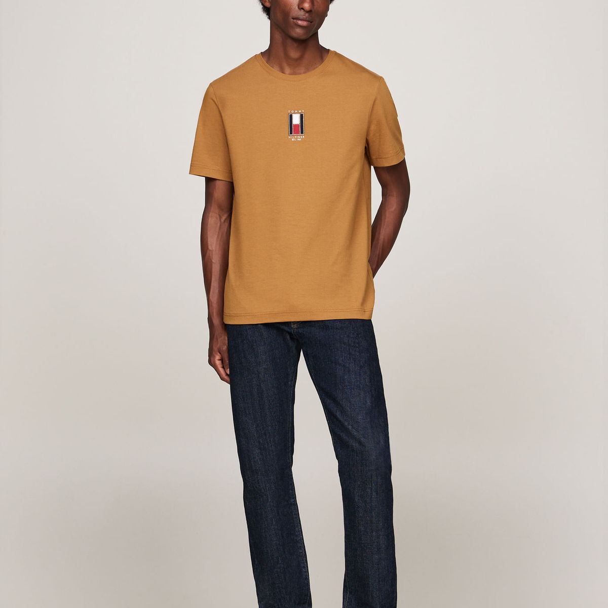 TOMMY HILFIGER - CAMISETA M/C VERTICAL FLAG TEE TH