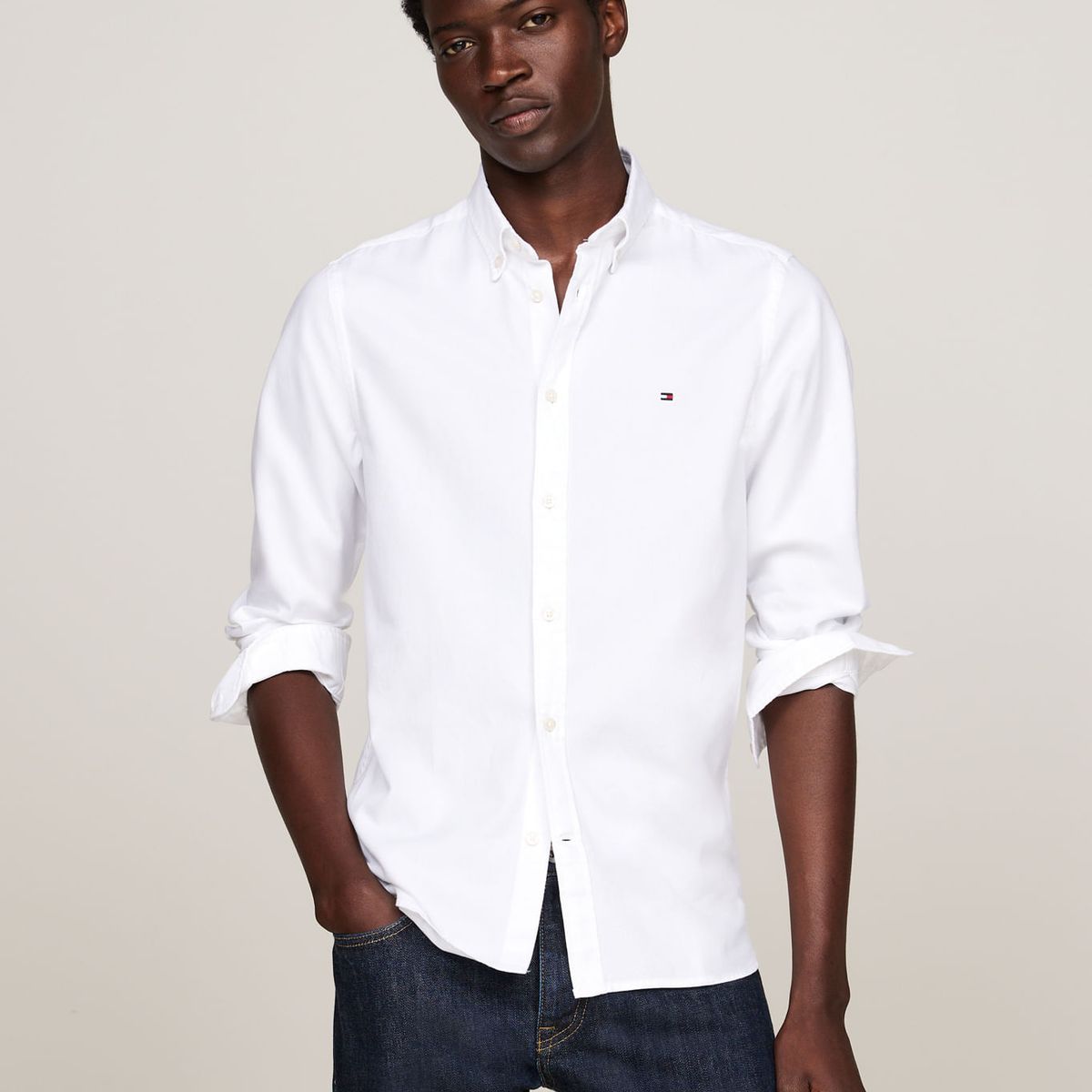 TOMMY HILFIGER - CAMISA FLEX DOBBY SF SHIRT TH