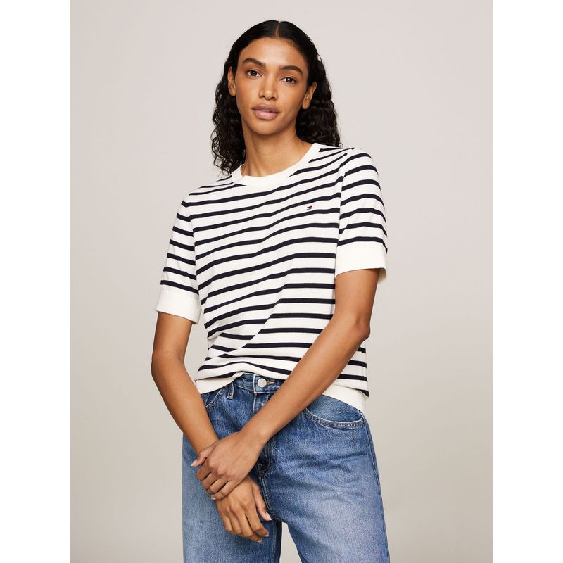 TOMMY HILFIGER - SWEATER CO JERSEY STITCH C-NK SS SWEAT