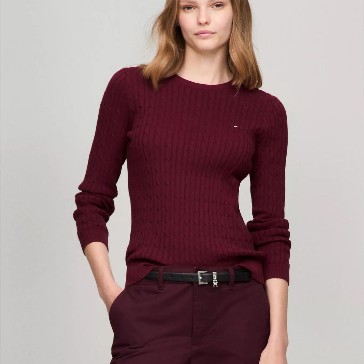 TOMMY HILFIGER - SWEATER W JENNY CABLE LS