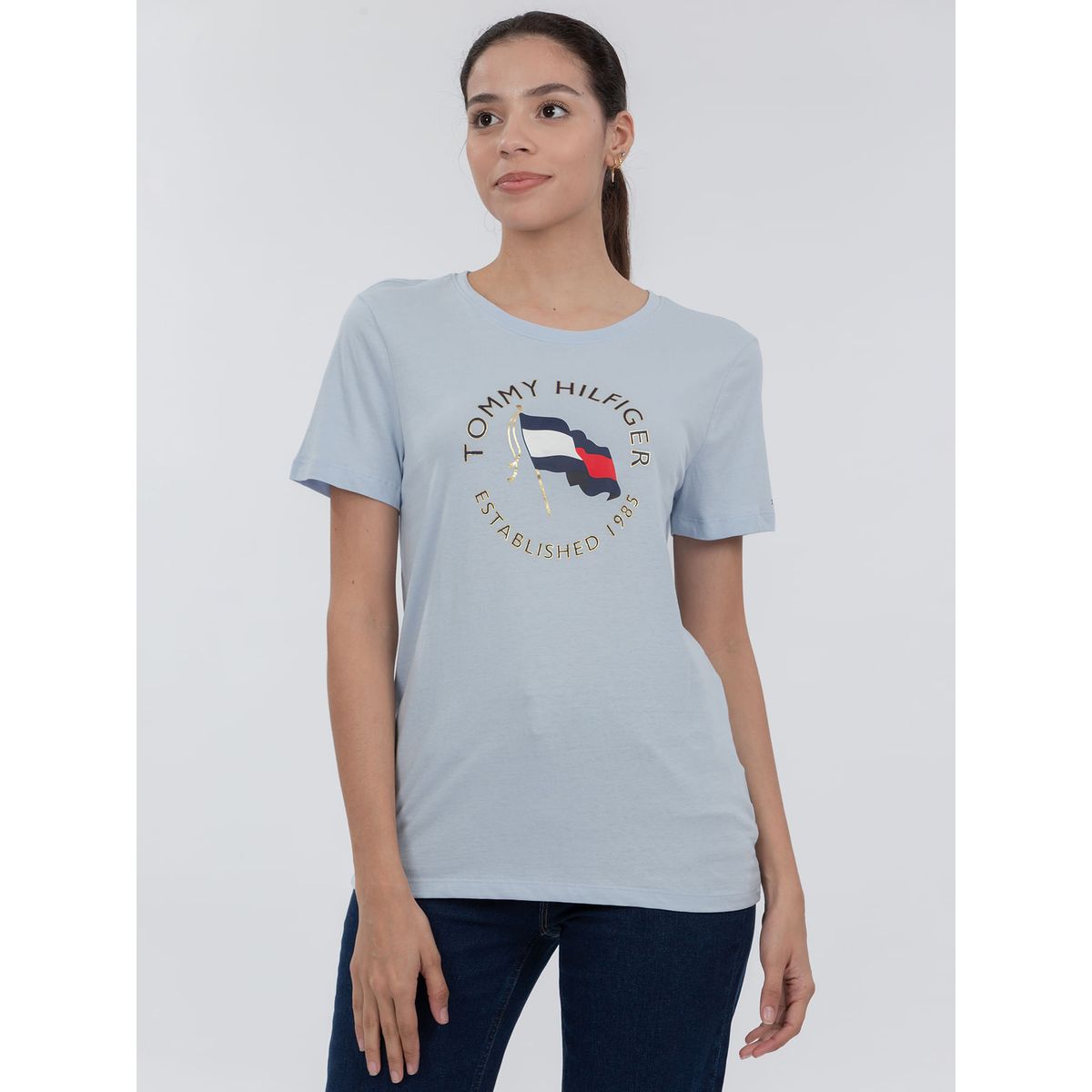 TOMMY HILFIGER - CAMISETA W DOUBLE FLAG TEE