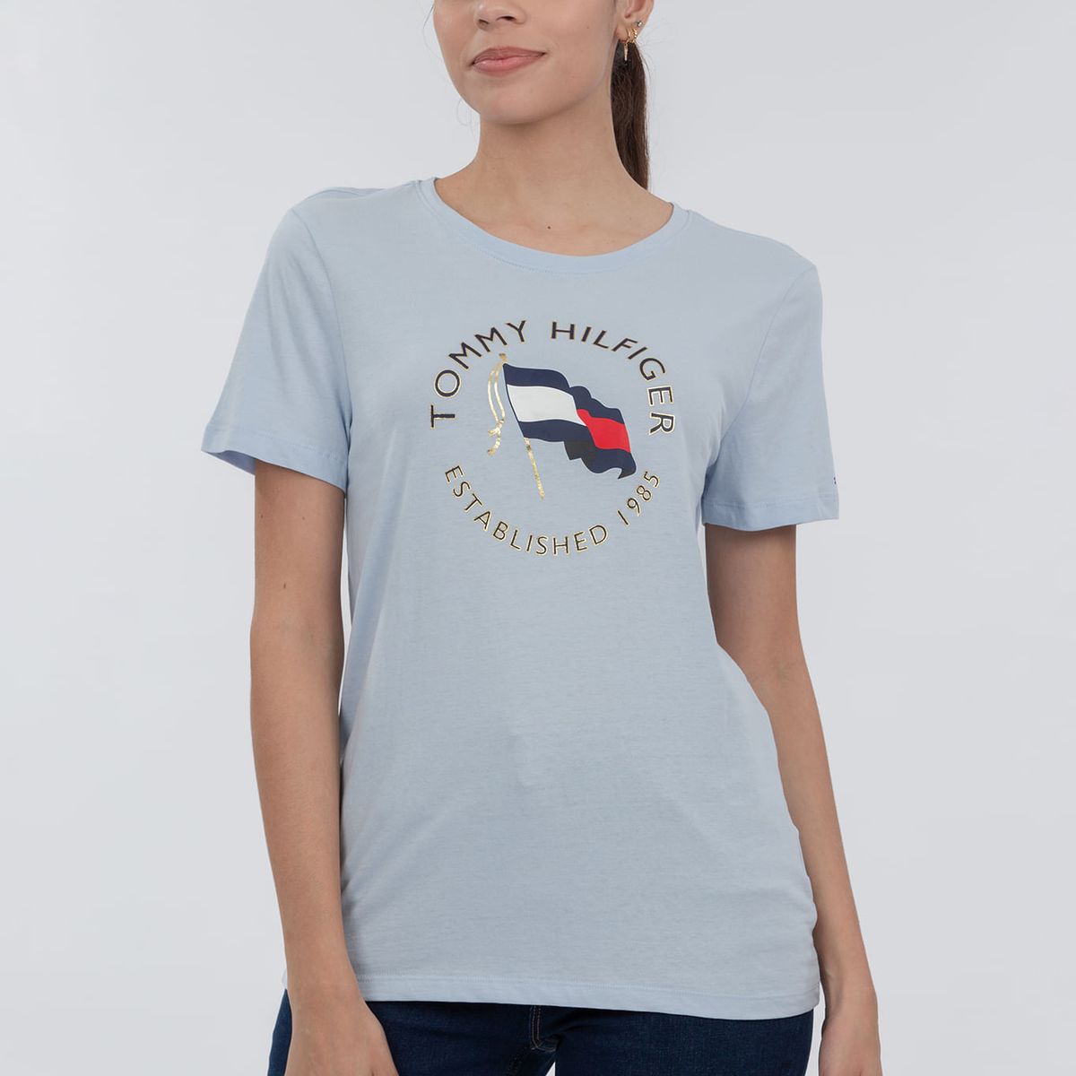 TOMMY HILFIGER - CAMISETA W DOUBLE FLAG TEE