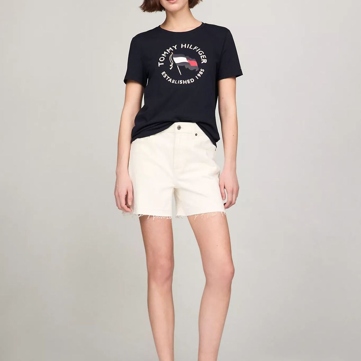 TOMMY HILFIGER - CAMISETA W DOUBLE FLAG TEE TH