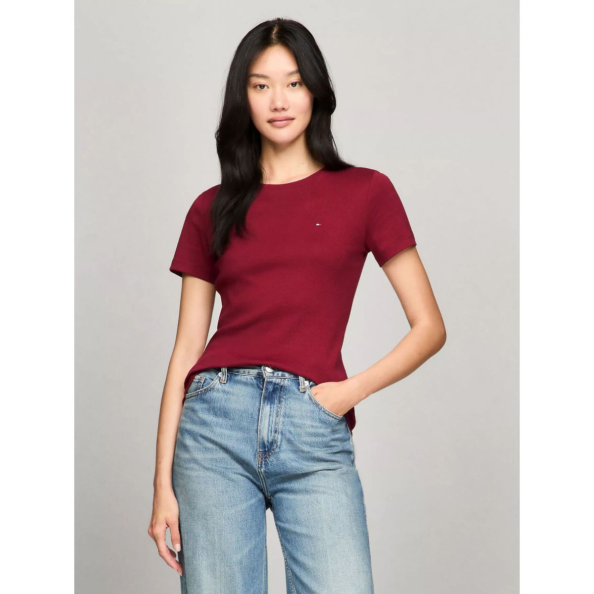 TOMMY HILFIGER - CAMISETA W S/S CREW NEW FAVE CORE