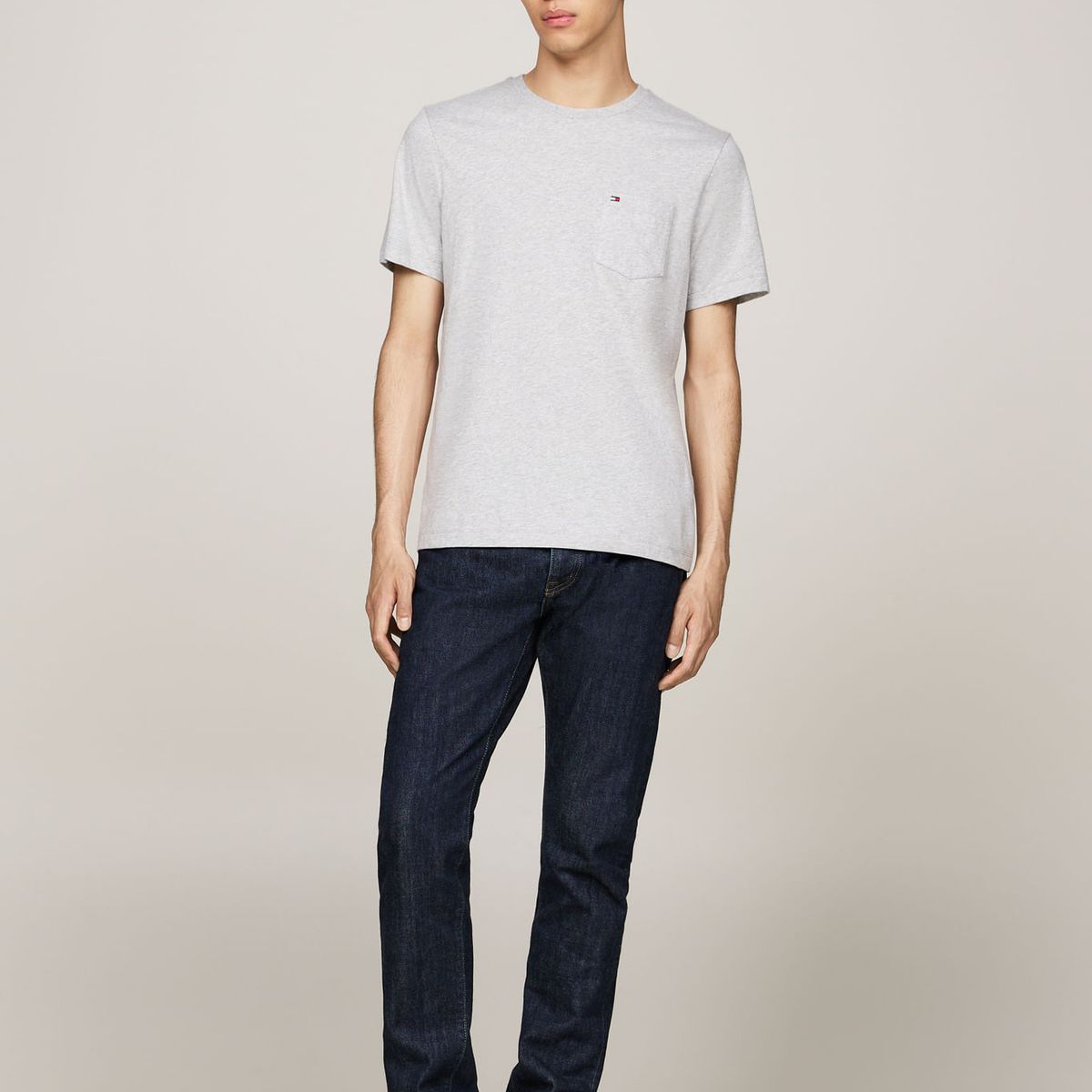 TOMMY HILFIGER - CAMISETA M/C ESSENTIAL HTR POCKET TEE