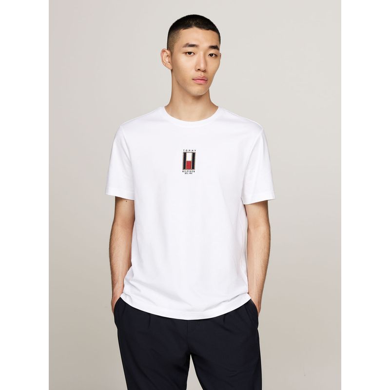 TOMMY HILFIGER - CAMISETA M/C VERTICAL FLAG TEE TH