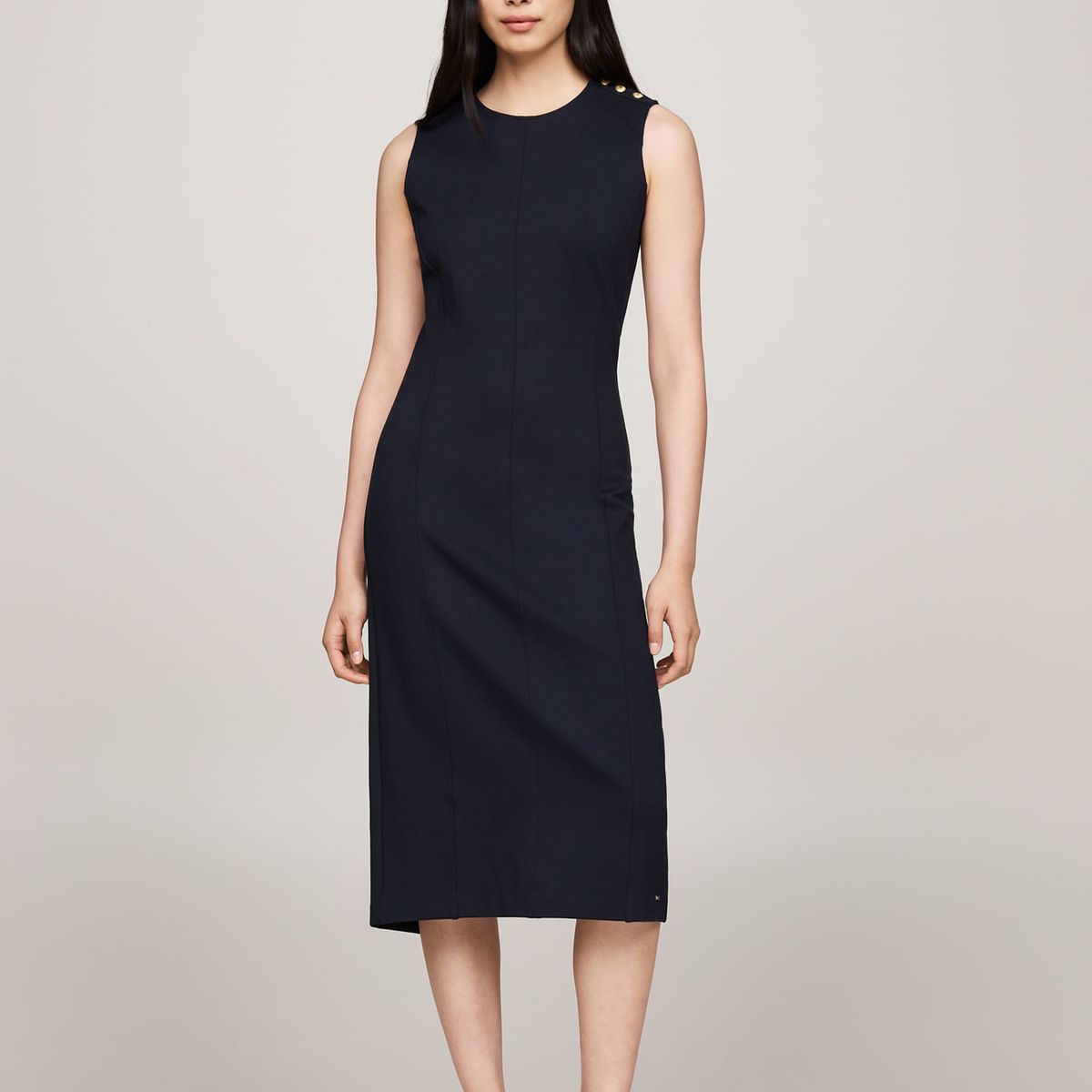 TOMMY HILFIGER - VESTIDO PUNTO SLEEVELESS BODYCON DRESS