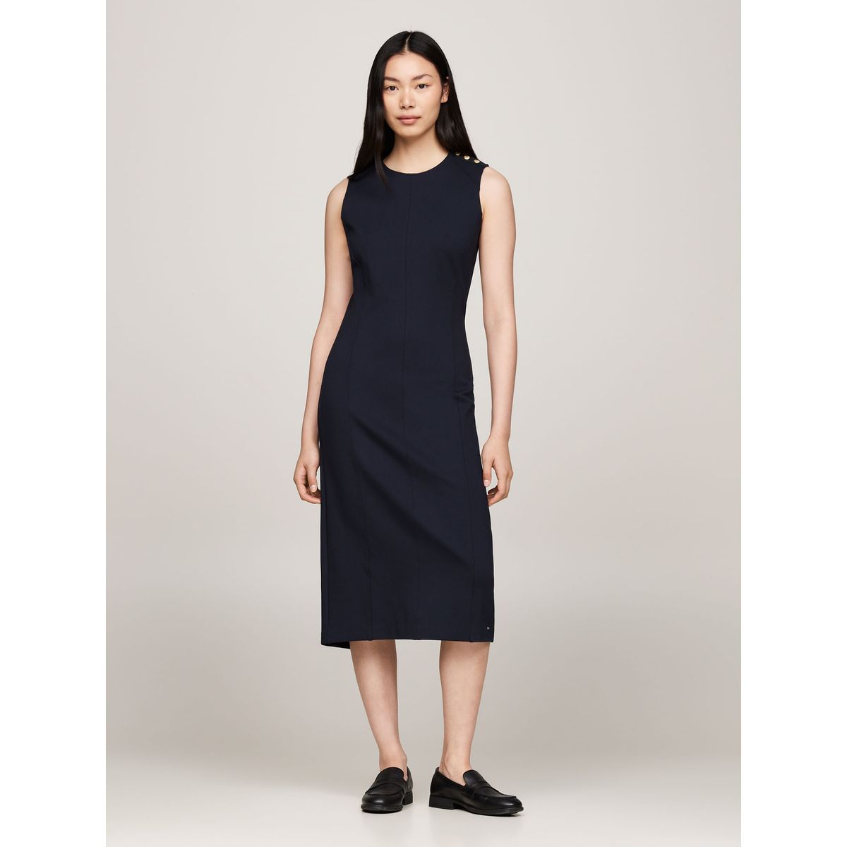 TOMMY HILFIGER - VESTIDO PUNTO SLEEVELESS BODYCON DRESS