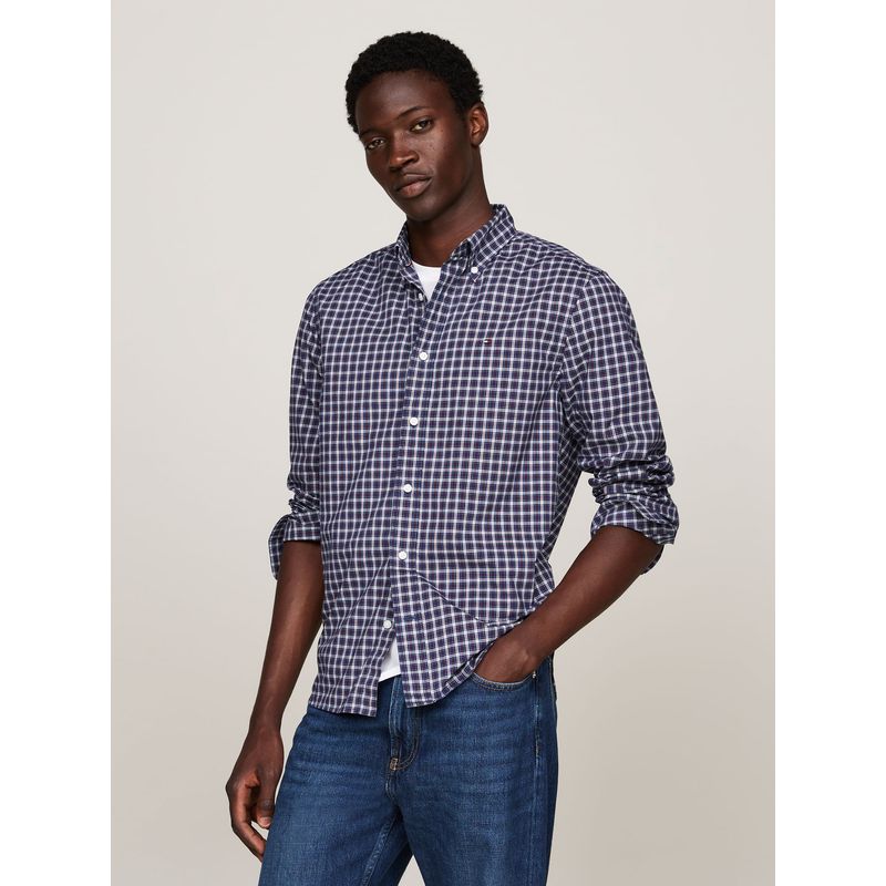 TOMMY HILFIGER - CAMISA FLEX POPLIN MINI TARTAN RF SHI TH