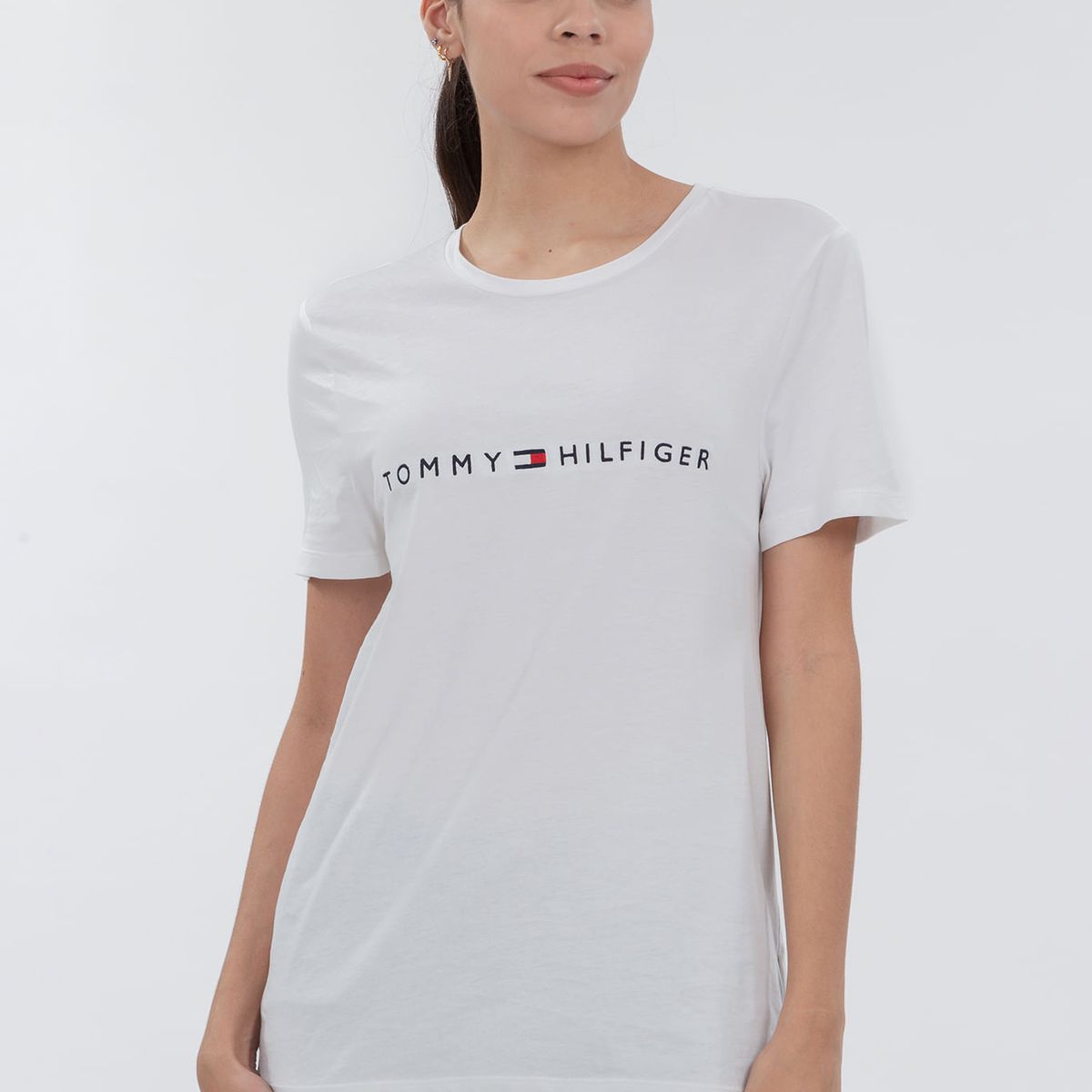 TOMMY HILFIGER - CAMISETA W CREW CORPORATE LOGO TEE TH