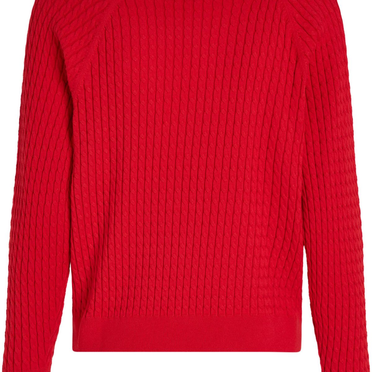 TOMMY HILFIGER - SWEATER CO CABLE V-NK SWEATER