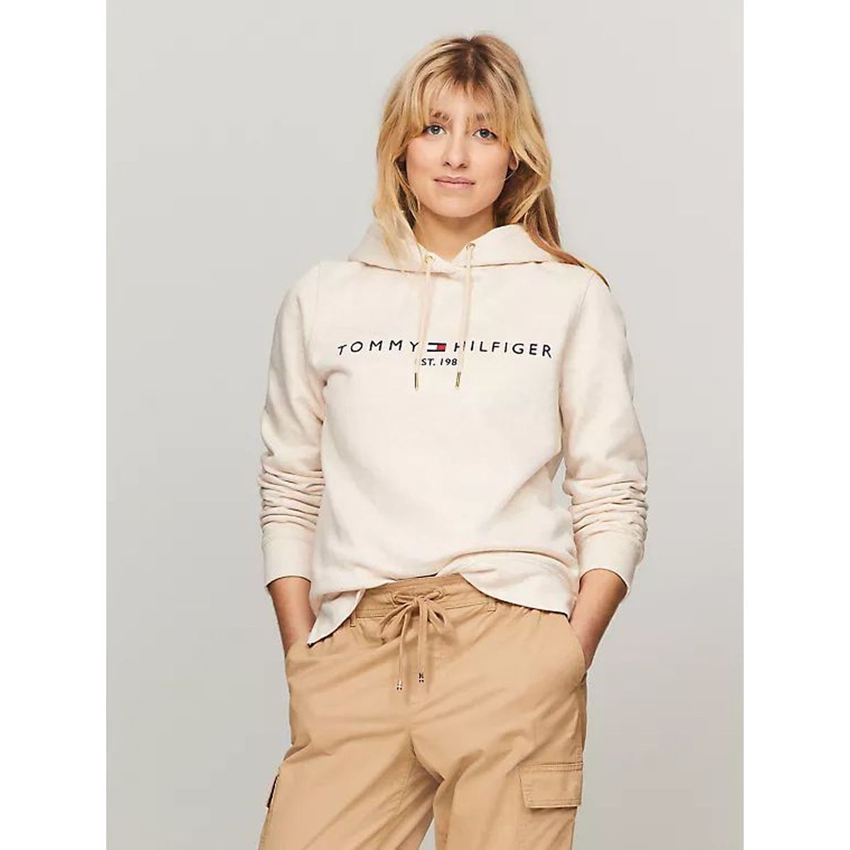TOMMY HILFIGER - SWEATSHIRT W TH ESS HILFIGER FLEECE HOODI