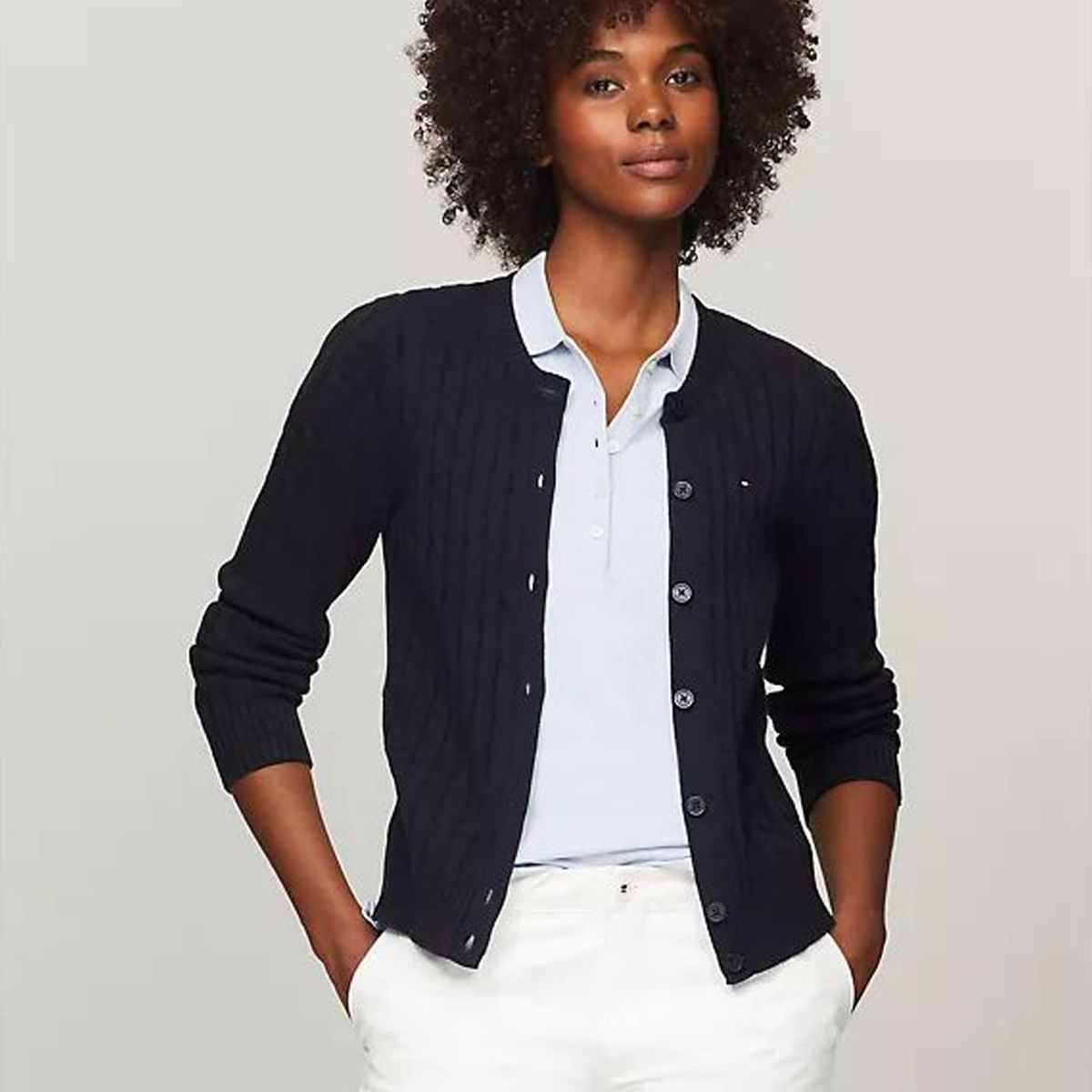 TOMMY HILFIGER - SWEATER W JAMIE CARDIGAN LS