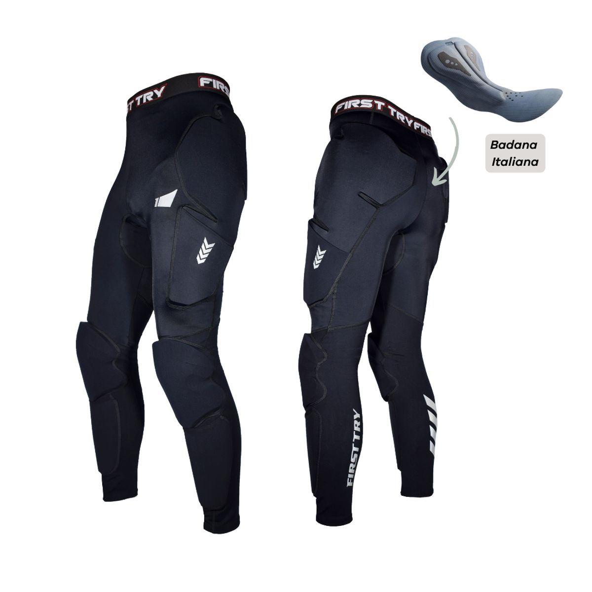 FIRST TRY - MTB Shield Pro - protección integral piernas + badana