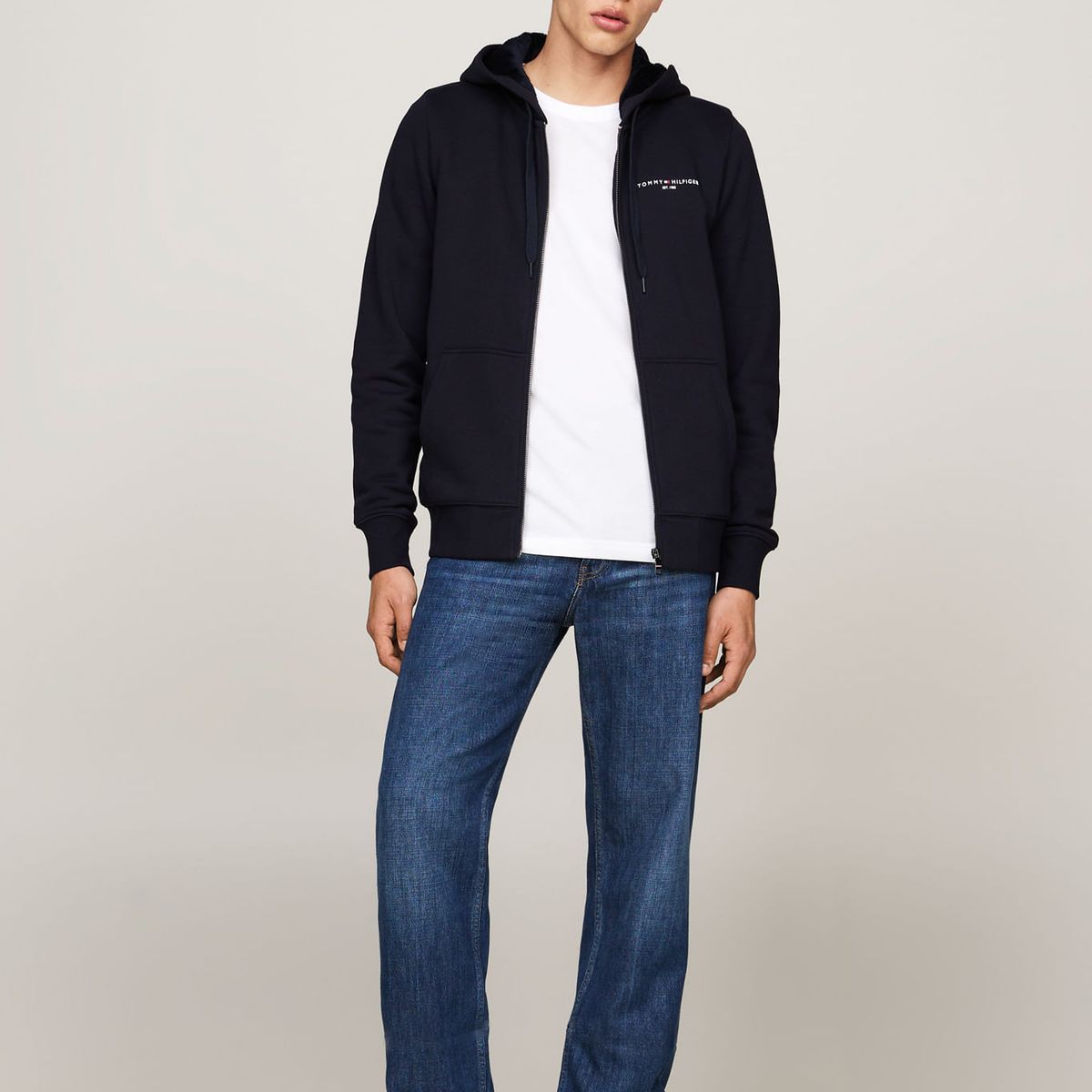 TOMMY HILFIGER - SWEATSHIRT TOMMY LOGO FUR LINED HOODY