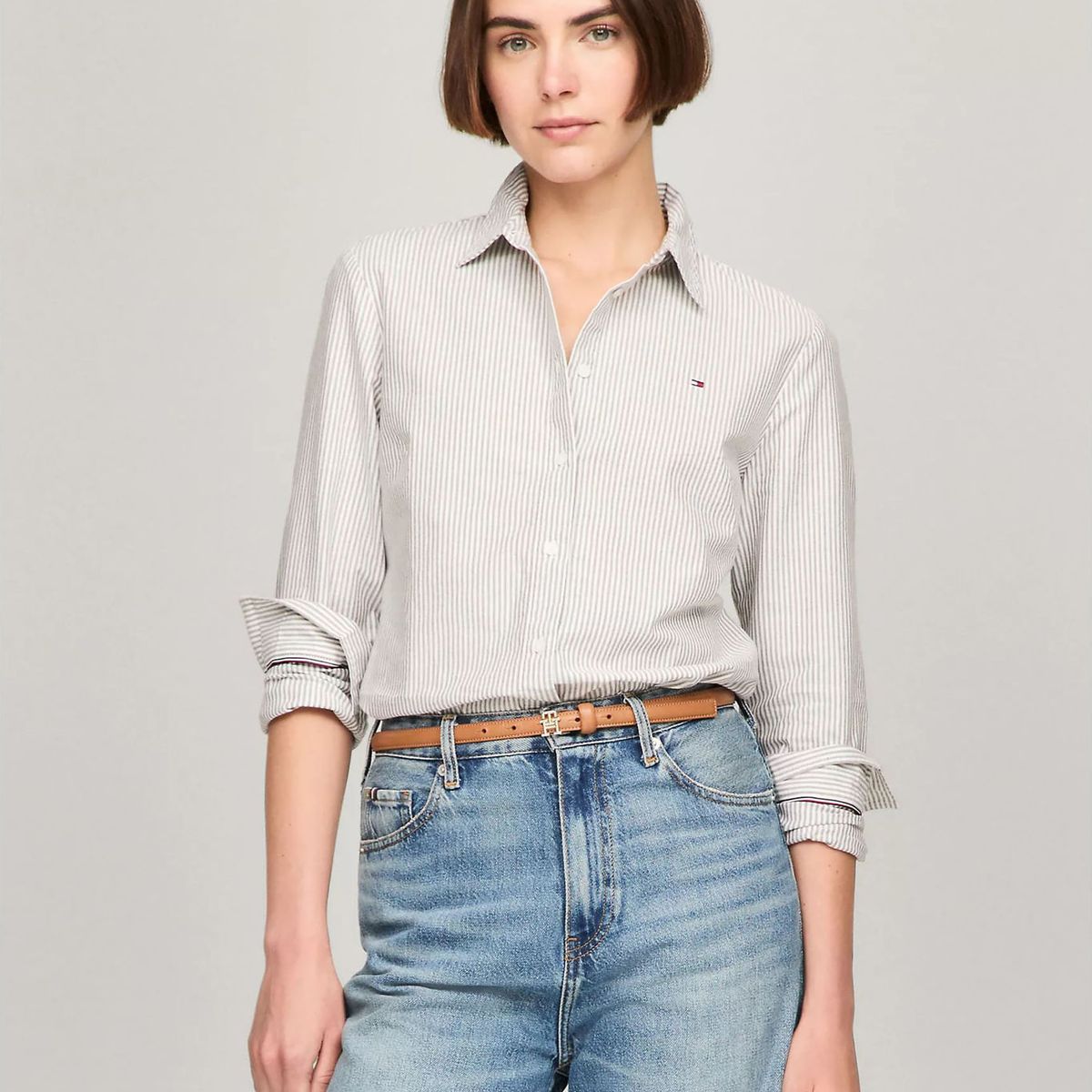 TOMMY HILFIGER - BLUSA W VIS FOULLARD FLEUR SHIRT LS TH